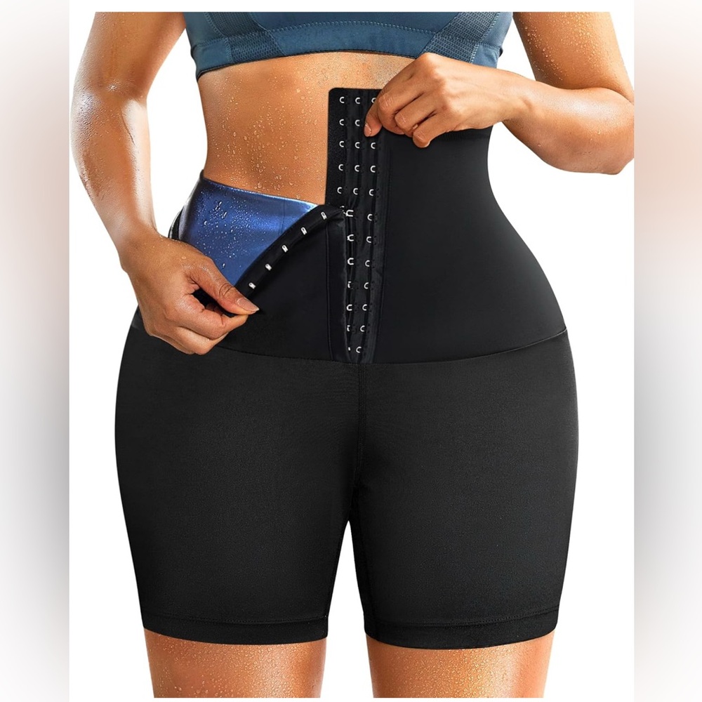 Black Waist Trainer Shorts